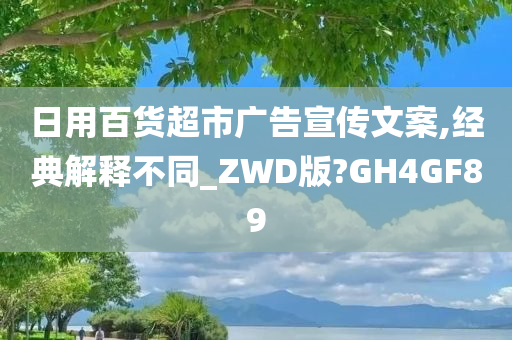 日用百货超市广告宣传文案,经典解释不同_ZWD版?GH4GF89