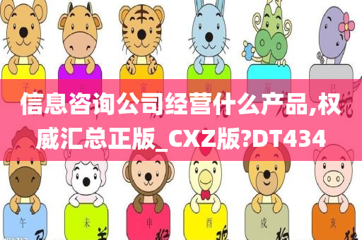 信息咨询公司经营什么产品,权威汇总正版_CXZ版?DT434