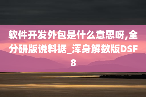 软件开发外包是什么意思呀,全分研版说料据_浑身解数版DSF8