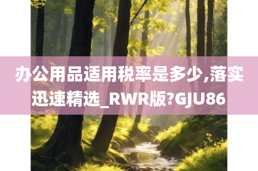 办公用品适用税率是多少,落实迅速精选_RWR版?GJU86