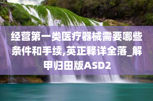 经营第一类医疗器械需要哪些条件和手续,英正释详全落_解甲归田版ASD2