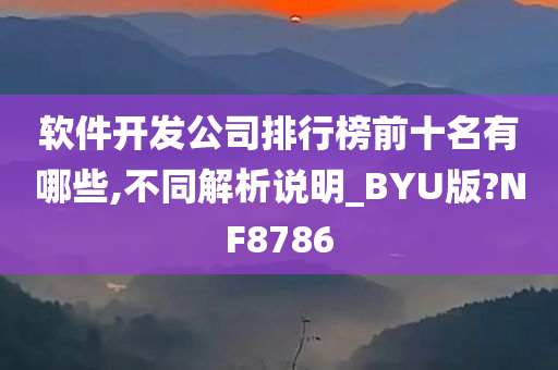 软件开发公司排行榜前十名有哪些,不同解析说明_BYU版?NF8786