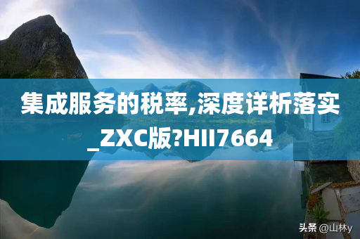 集成服务的税率,深度详析落实_ZXC版?HII7664