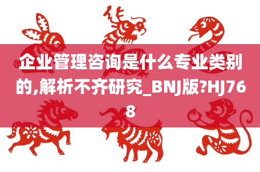 企业管理咨询是什么专业类别的,解析不齐研究_BNJ版?HJ768