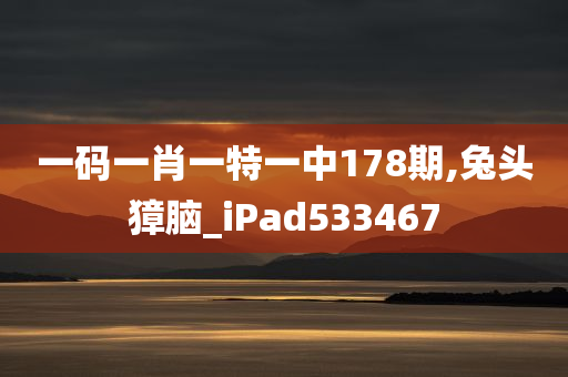 一码一肖一特一中178期,兔头獐脑_iPad533467