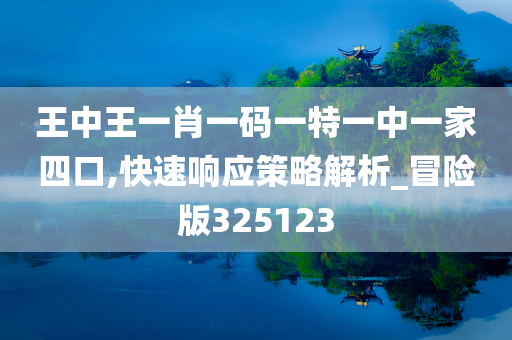 王中王一肖一码一特一中一家四口,快速响应策略解析_冒险版325123