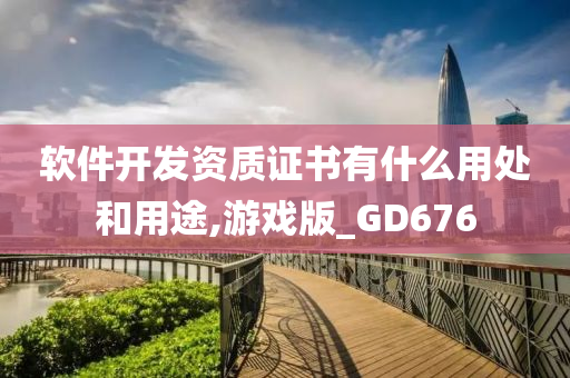 软件开发资质证书有什么用处和用途,游戏版_GD676