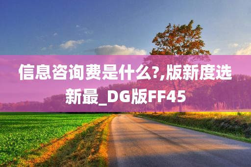 信息咨询费是什么?,版新度选新最_DG版FF45