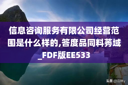 信息咨询服务有限公司经营范围是什么样的,答度品同料莠域_FDF版EE533