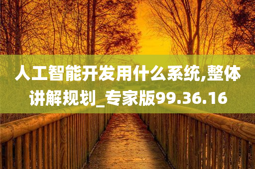 人工智能开发用什么系统,整体讲解规划_专家版99.36.16