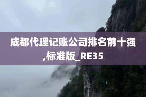 成都代理记账公司排名前十强,标准版_RE35