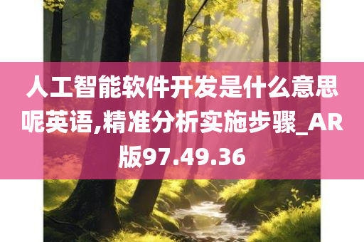 人工智能软件开发是什么意思呢英语,精准分析实施步骤_AR版97.49.36