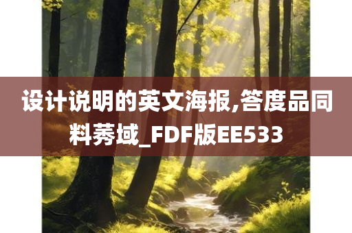 设计说明的英文海报,答度品同料莠域_FDF版EE533