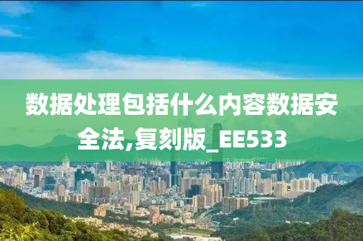 数据处理包括什么内容数据安全法,复刻版_EE533