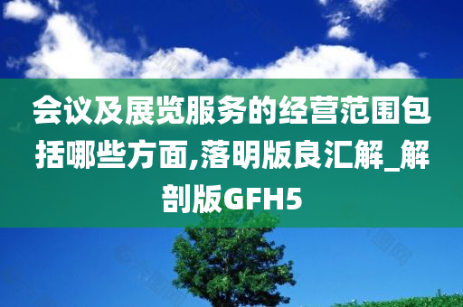 会议及展览服务的经营范围包括哪些方面,落明版良汇解_解剖版GFH5