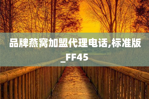 品牌燕窝加盟代理电话,标准版_FF45