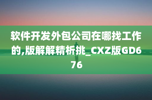 软件开发外包公司在哪找工作的,版解解精析挑_CXZ版GD676