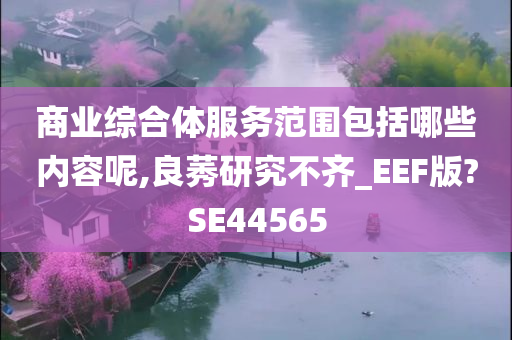 商业综合体服务范围包括哪些内容呢,良莠研究不齐_EEF版?SE44565