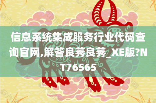 信息系统集成服务行业代码查询官网,解答良莠良莠_XE版?NT76565