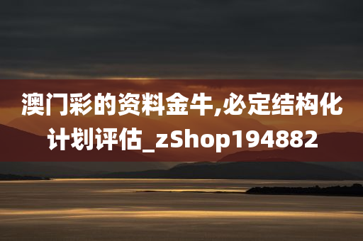 澳门彩的资料金牛,必定结构化计划评估_zShop194882