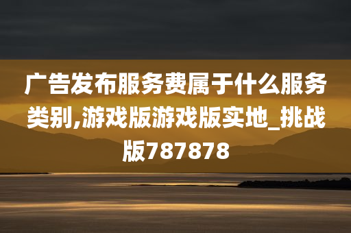 广告发布服务费属于什么服务类别,游戏版游戏版实地_挑战版787878