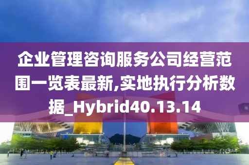 企业管理咨询服务公司经营范围一览表最新,实地执行分析数据_Hybrid40.13.14