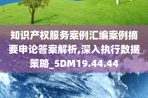 知识产权服务案例汇编案例摘要申论答案解析,深入执行数据策略_5DM19.44.44