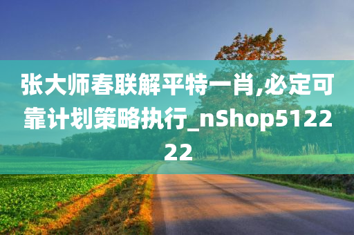 张大师春联解平特一肖,必定可靠计划策略执行_nShop512222