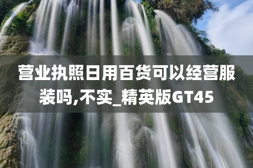 营业执照日用百货可以经营服装吗,不实_精英版GT45