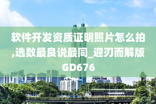 软件开发资质证明照片怎么拍,选数最良说最同_迎刃而解版GD676