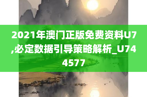 2021年澳门正版免费资料U7,必定数据引导策略解析_U744577