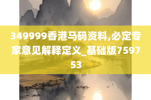 349999香港马码资料,必定专家意见解释定义_基础版759753