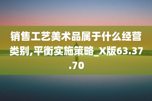 销售工艺美术品属于什么经营类别,平衡实施策略_X版63.37.70