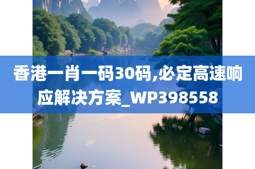 香港一肖一码30码,必定高速响应解决方案_WP398558