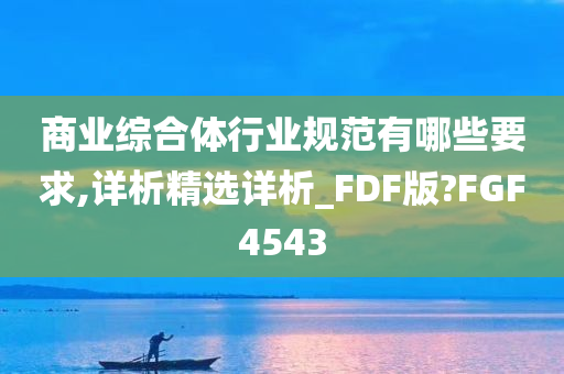 商业综合体行业规范有哪些要求,详析精选详析_FDF版?FGF4543