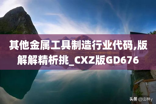 其他金属工具制造行业代码,版解解精析挑_CXZ版GD676