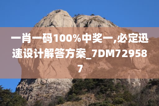 一肖一码100%中奖一,必定迅速设计解答方案_7DM729587