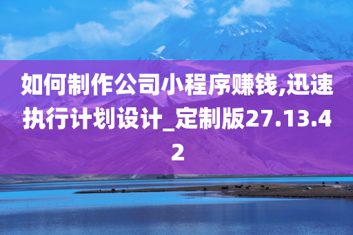 如何制作公司小程序赚钱,迅速执行计划设计_定制版27.13.42