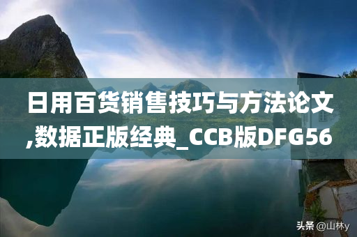 日用百货销售技巧与方法论文,数据正版经典_CCB版DFG56