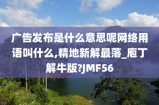 广告发布是什么意思呢网络用语叫什么,精地新解最落_庖丁解牛版?JMF56