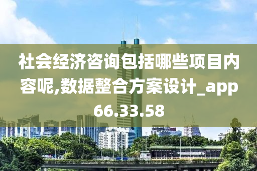 社会经济咨询包括哪些项目内容呢,数据整合方案设计_app66.33.58