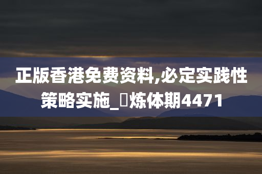 正版香港免费资料,必定实践性策略实施_‌炼体期4471