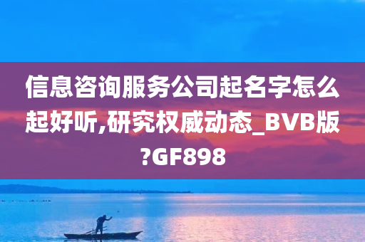 信息咨询服务公司起名字怎么起好听,研究权威动态_BVB版?GF898