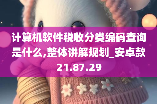 计算机软件税收分类编码查询是什么,整体讲解规划_安卓款21.87.29