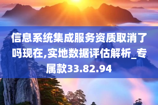 信息系统集成服务资质取消了吗现在,实地数据评估解析_专属款33.82.94