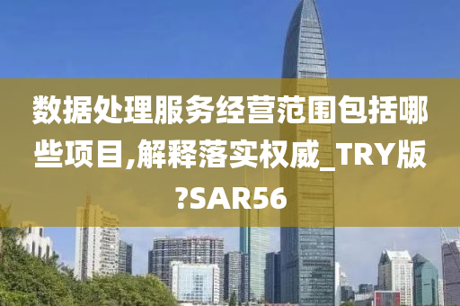 数据处理服务经营范围包括哪些项目,解释落实权威_TRY版?SAR56