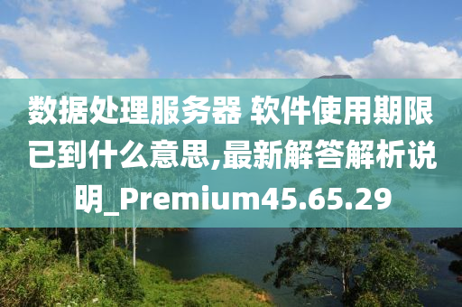 数据处理服务器 软件使用期限已到什么意思,最新解答解析说明_Premium45.65.29