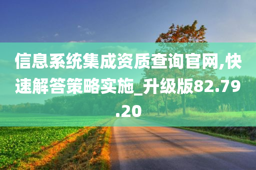 信息系统集成资质查询官网,快速解答策略实施_升级版82.79.20