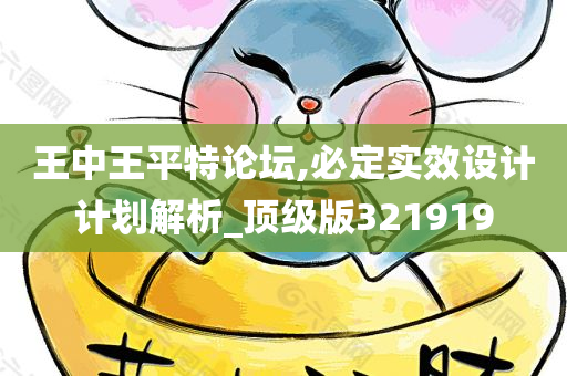 王中王平特论坛,必定实效设计计划解析_顶级版321919