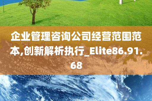 企业管理咨询公司经营范围范本,创新解析执行_Elite86.91.68